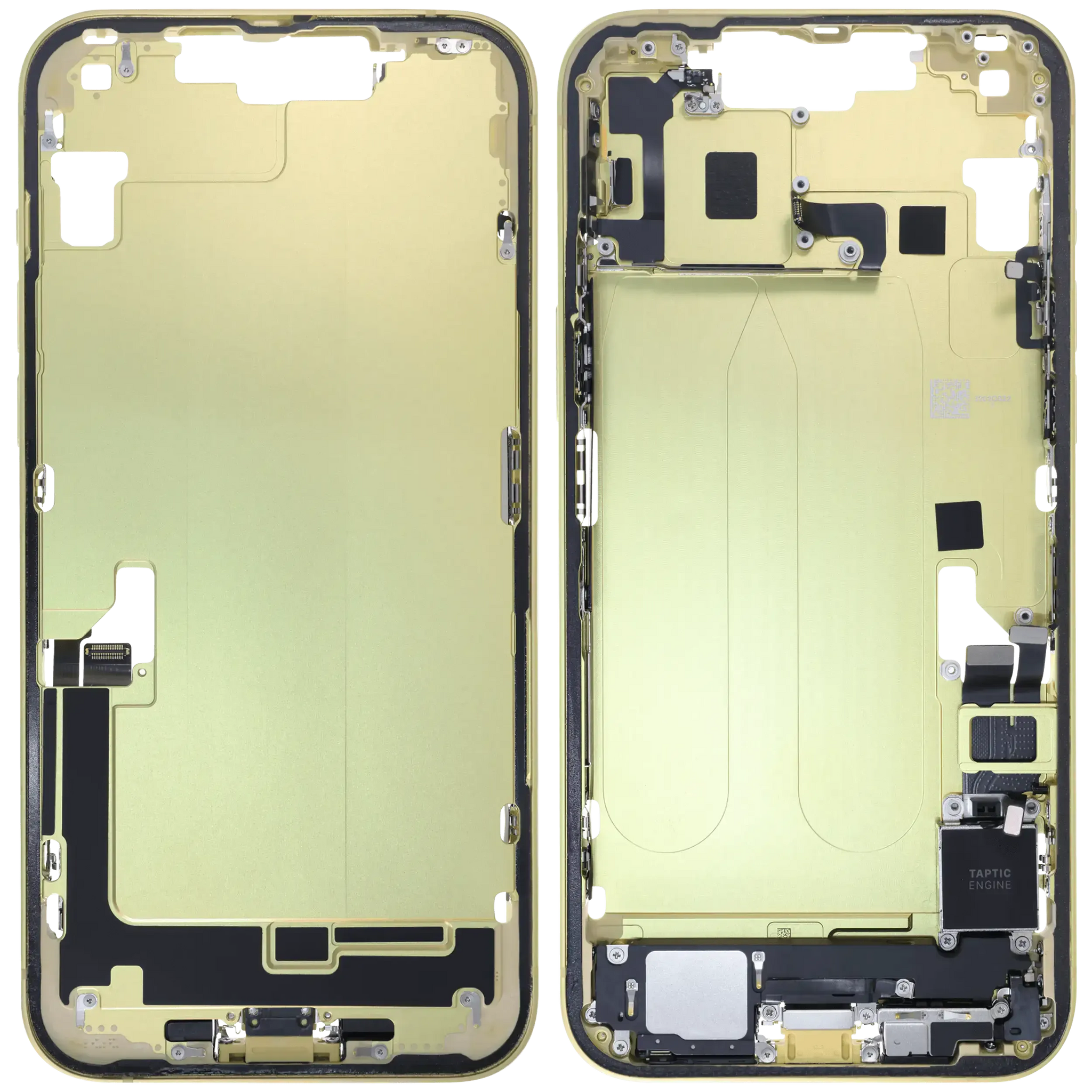 Mid-Frame Housing W/ Charging Port Flex & Small Parts For iPhone 14 Plus (EU / Global Version) (Pull) (Yellow)