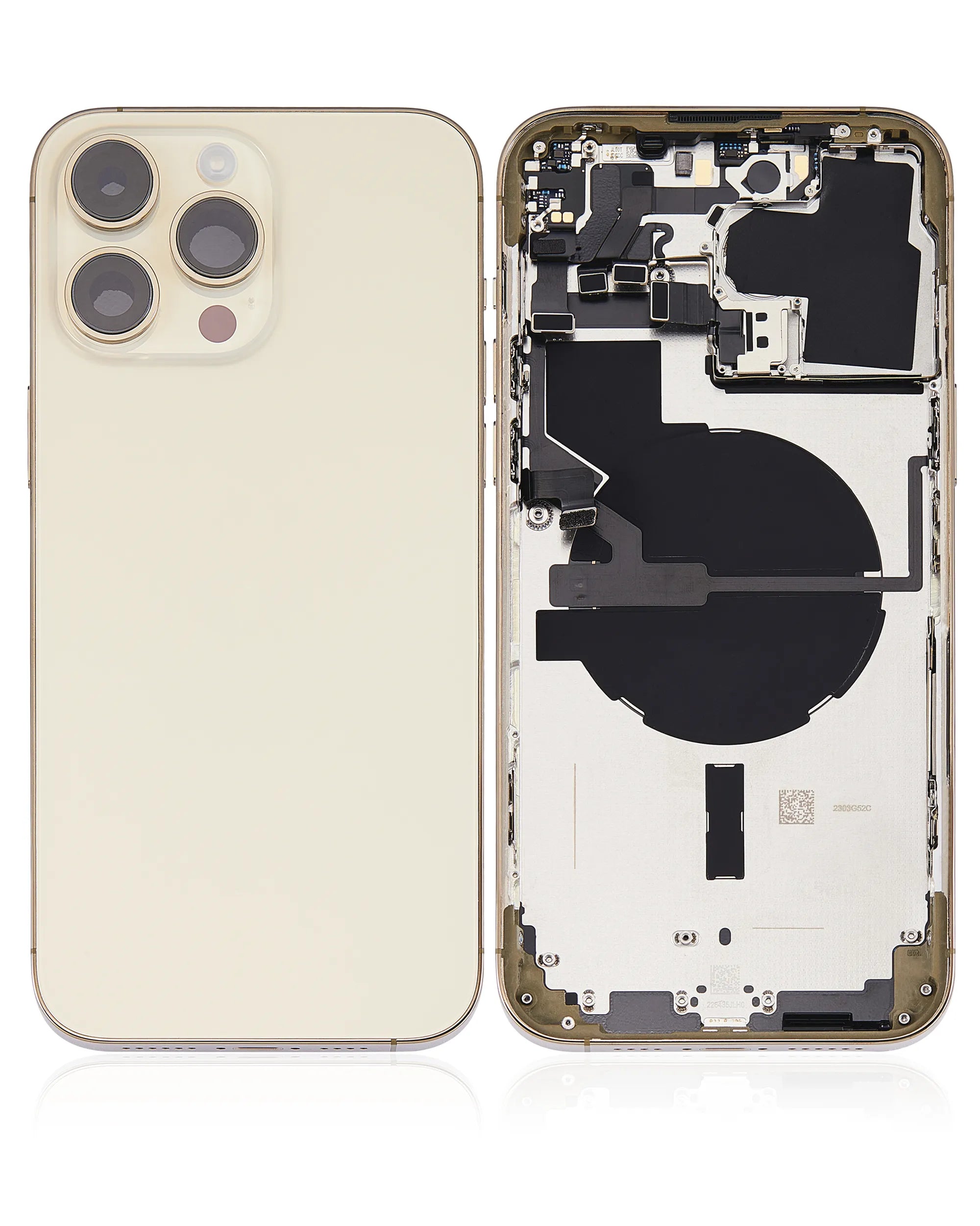 Back Housing W/ Small Parts For iPhone 14 Pro Max (US Version) (Pull) (Gold)