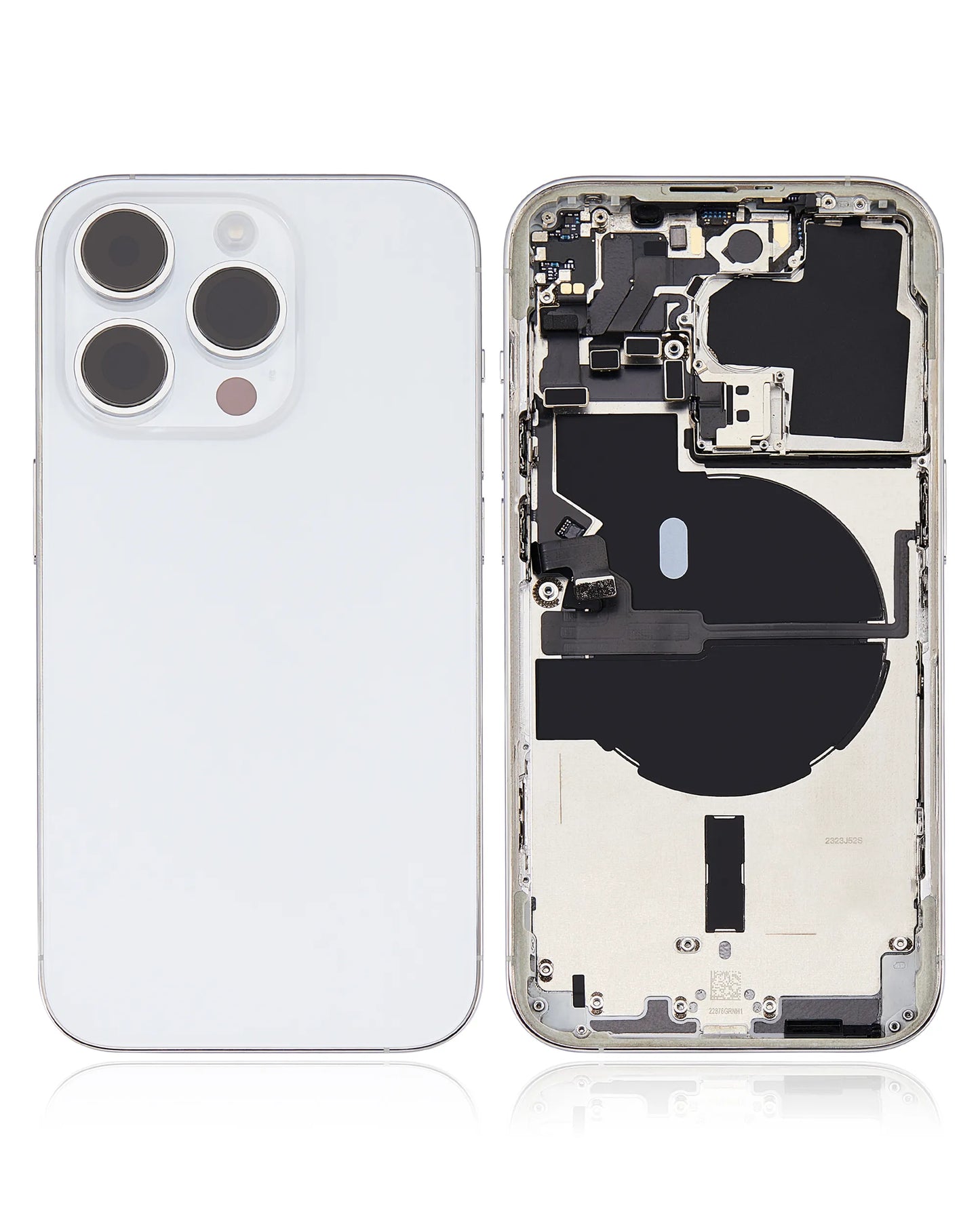 Back Housing W/ Small Parts For iPhone 14 Pro (US Version) (Pull) (Silver)