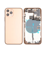 Back Housing W/ Small Components Pre-Installed For iPhone 11 Pro (Pull) (Gold)