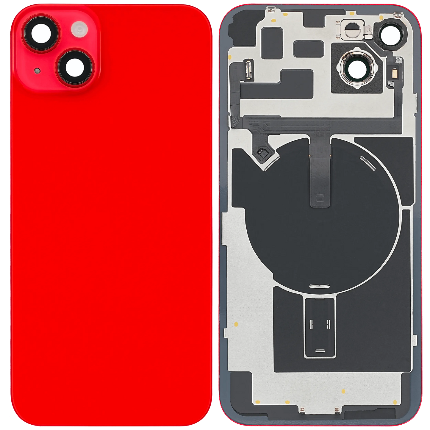 Back Glass w/ MagSafe Magnet For iPhone 14 Plus (Pull) (Red)