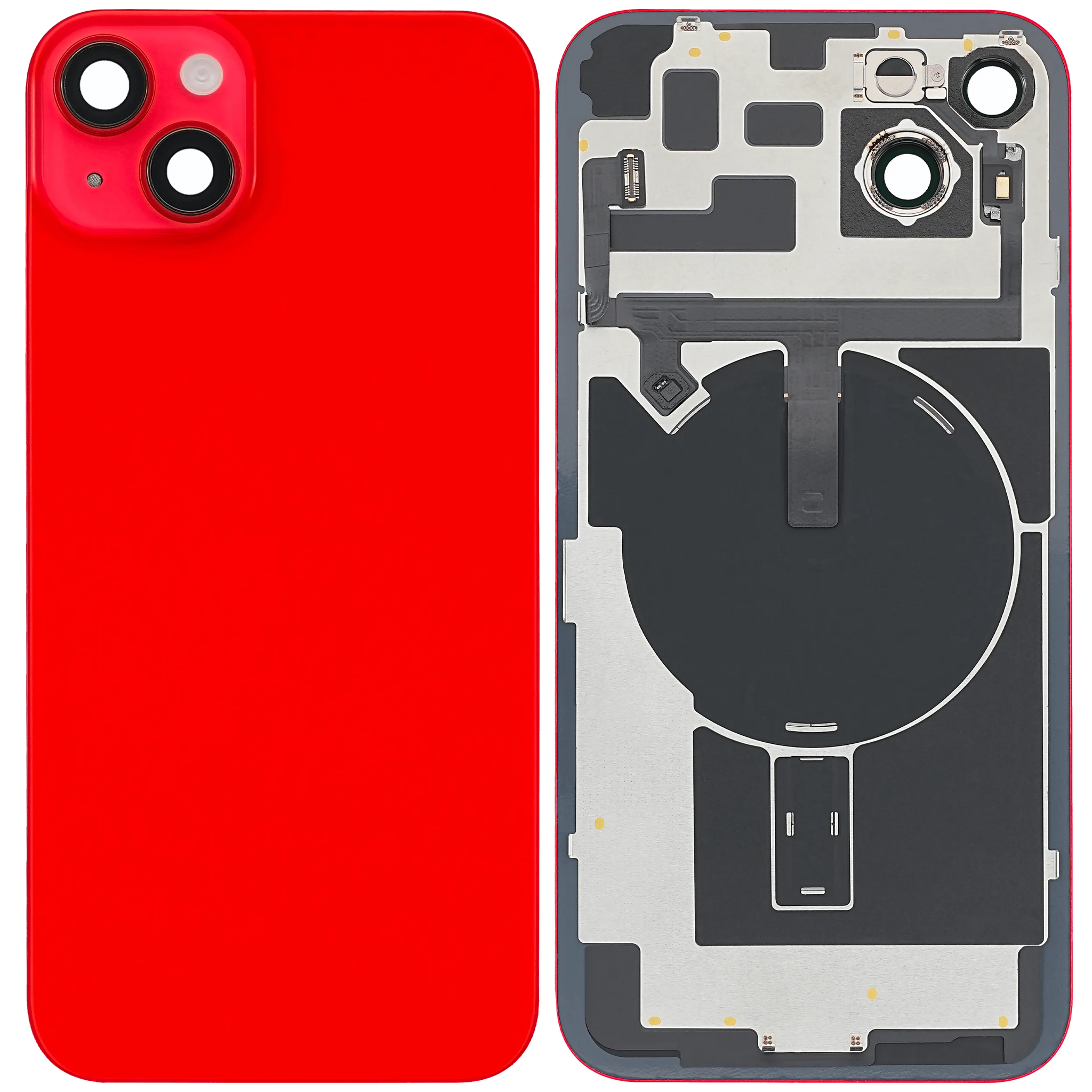 Back Glass w/ MagSafe Magnet For iPhone 14 Plus (Pull) (Red)