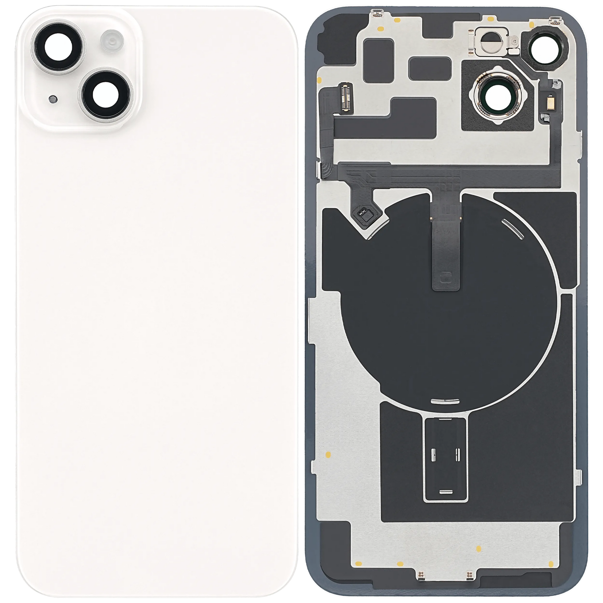 Back Glass w/ MagSafe Magnet For iPhone 14 Plus (Pull) (Starlight)
