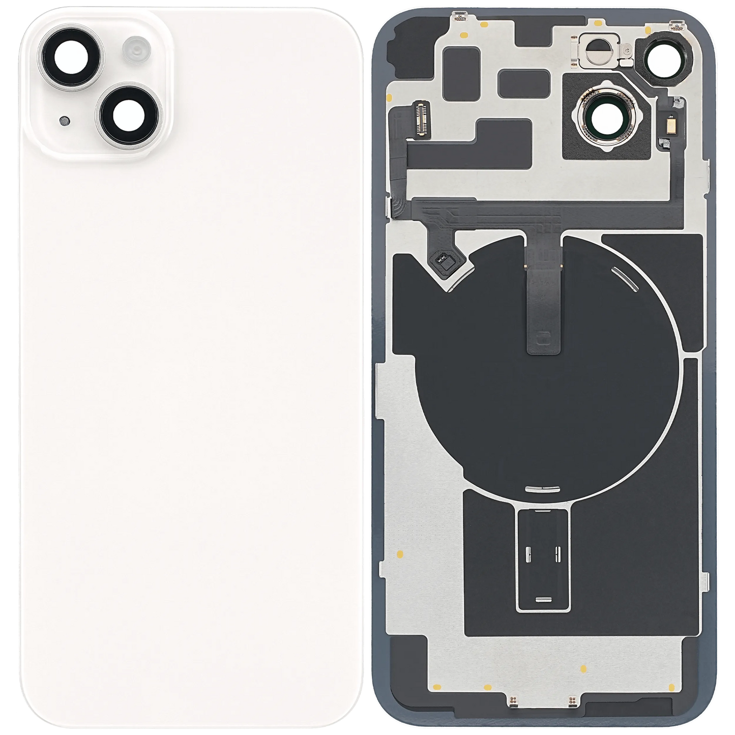 Back Glass w/ MagSafe Magnet For iPhone 14 Plus (Pull) (Starlight)
