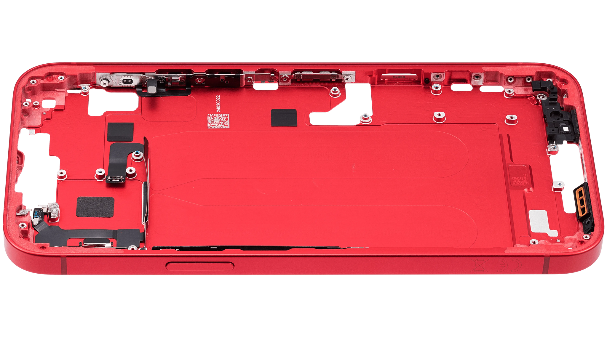 Mid-Frame Housing W/ Small Parts For iPhone 14 Plus (EU / Global Version) (Pull) (Red)