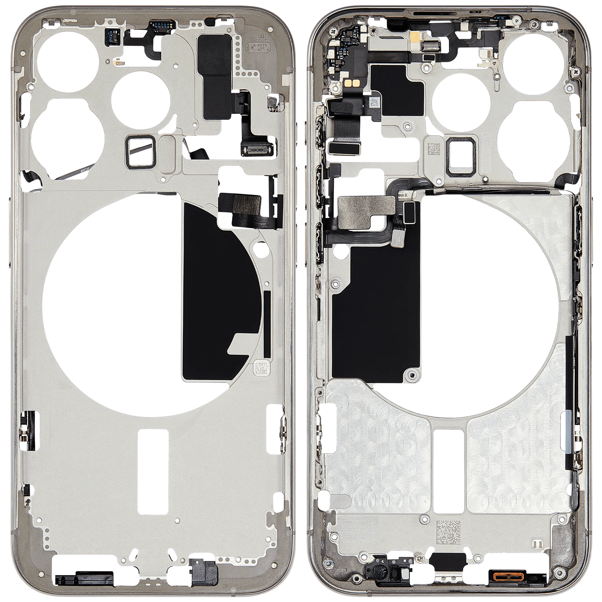 Mid-Frame Housing W/ Small Parts For iPhone 15 Pro (EU / Global Version) (Pull) (Natural Titanium)