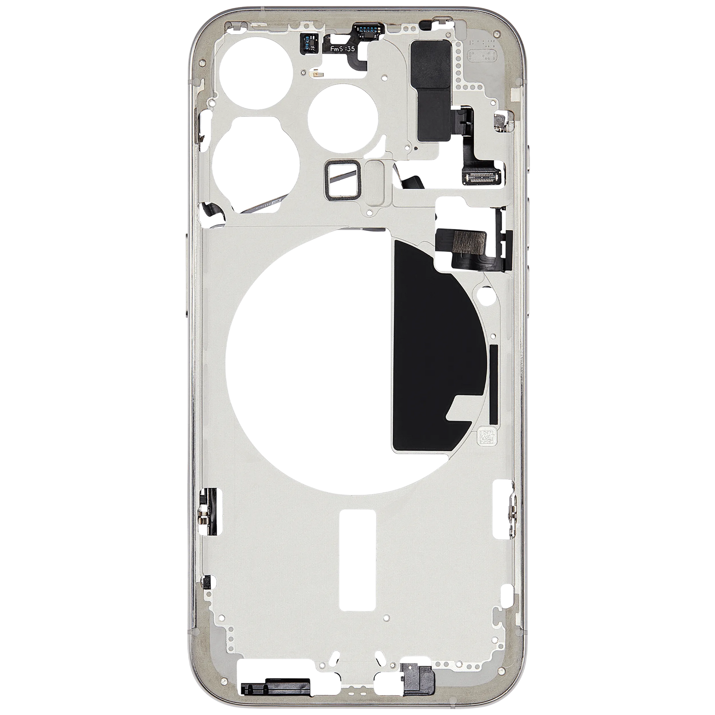 Mid-Frame Housing W/ Small Parts For iPhone 15 Pro (EU / Global Version) (Pull) (White Titanium)