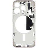 Mid-Frame Housing W/ Small Parts For iPhone 15 Pro (EU / Global Version) (Pull) (White Titanium)
