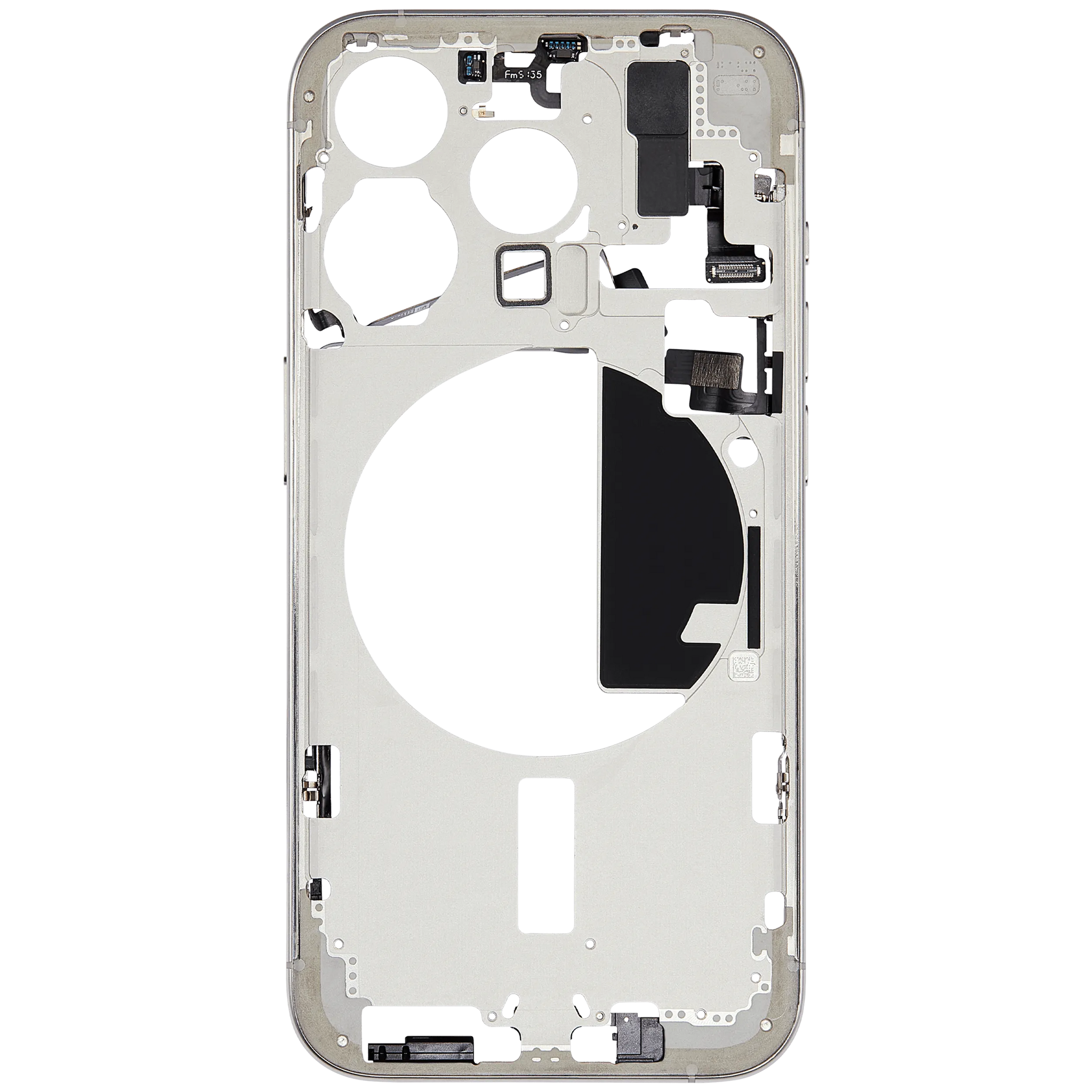 Mid-Frame Housing W/ Small Parts For iPhone 15 Pro (EU / Global Version) (Pull) (White Titanium)