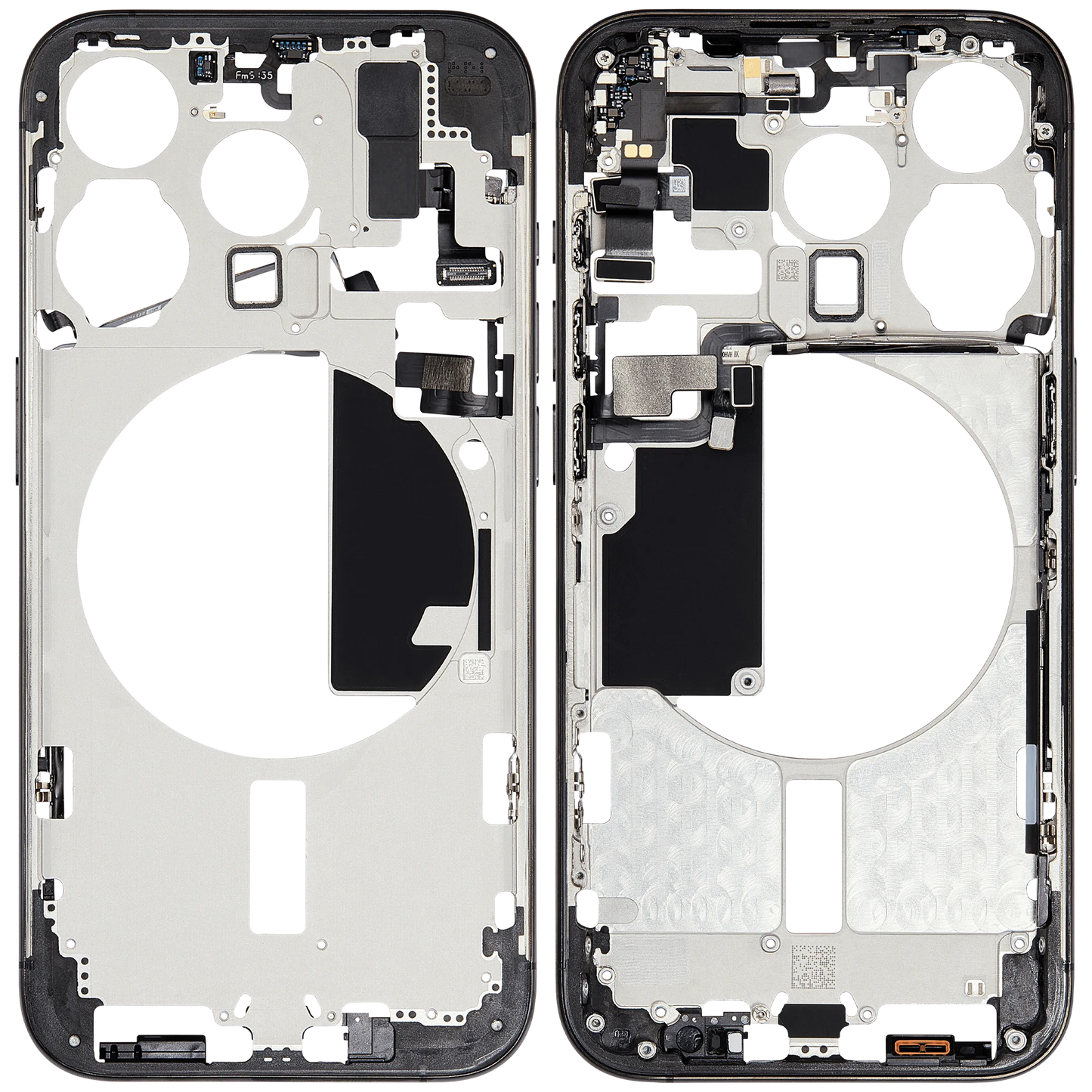 Mid-Frame Housing W/ Small Parts For iPhone 15 Pro (EU / Global Version) (Pull) (Black Titanium)