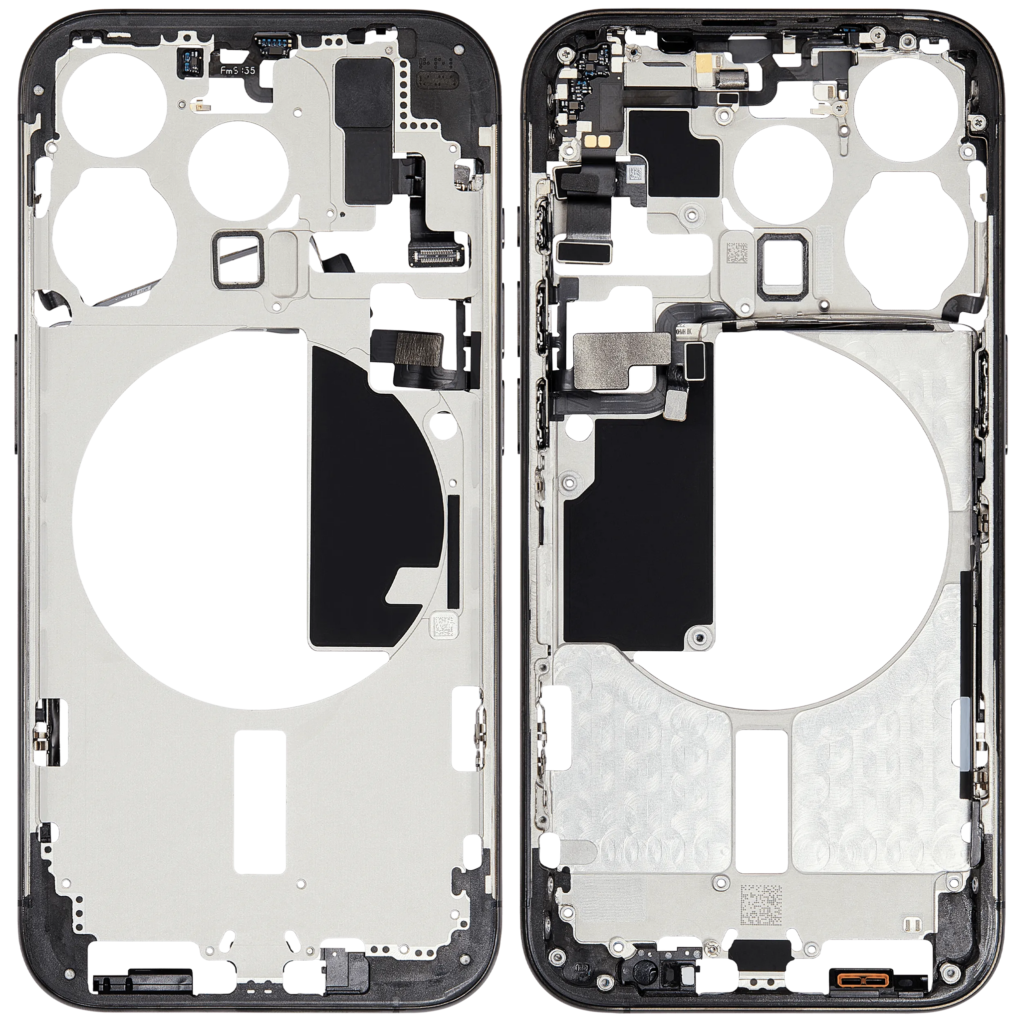 Mid-Frame Housing W/ Small Parts For iPhone 15 Pro (EU / Global Version) (Pull) (Black Titanium)