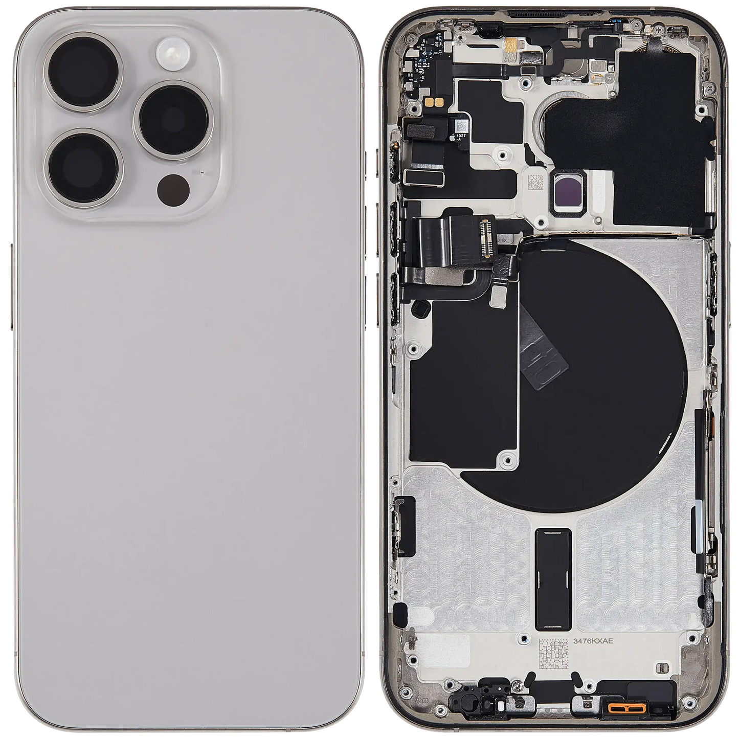 Back Housing W/ Small Parts For iPhone 15 Pro (US Version) (Pull) (Natural Titanium)