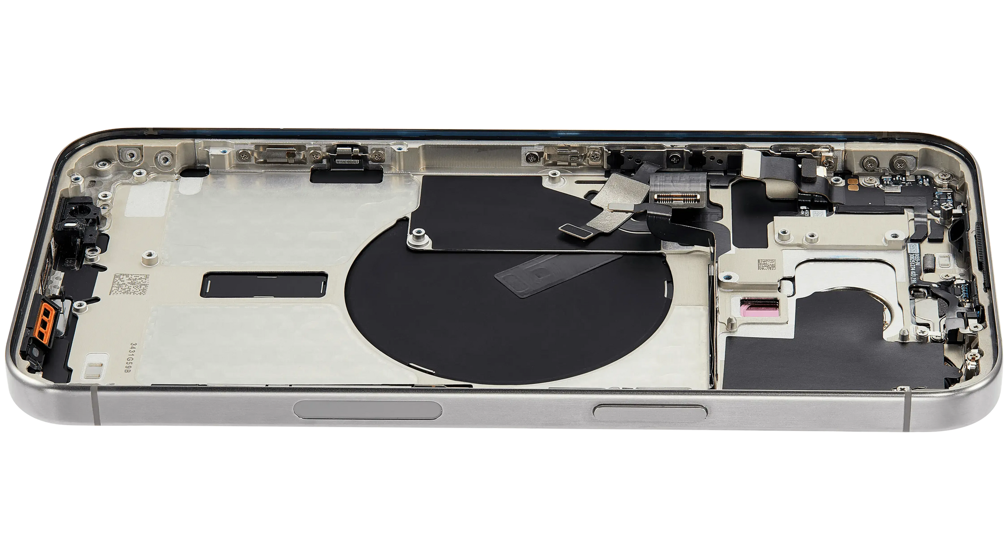 Back Housing W/ Small Parts For iPhone 15 Pro Max (US Version) (Pull) (White Titanium)