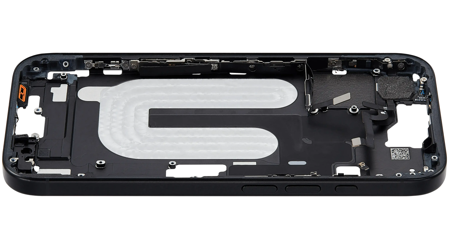 Mid-Frame Housing W/ Small Parts For iPhone 16 (US Version) (Pull) (Black)
