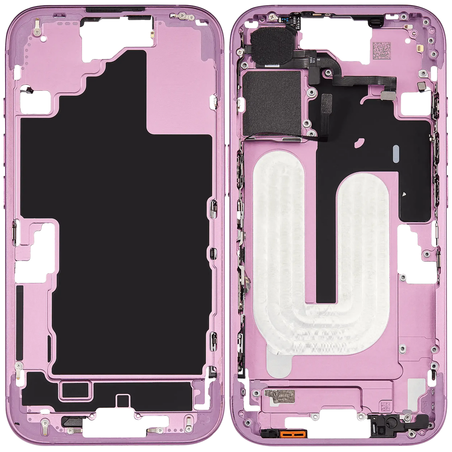 Mid-Frame Housing W/ Small Parts For iPhone 16 (US Version) (Pull) (Pink)