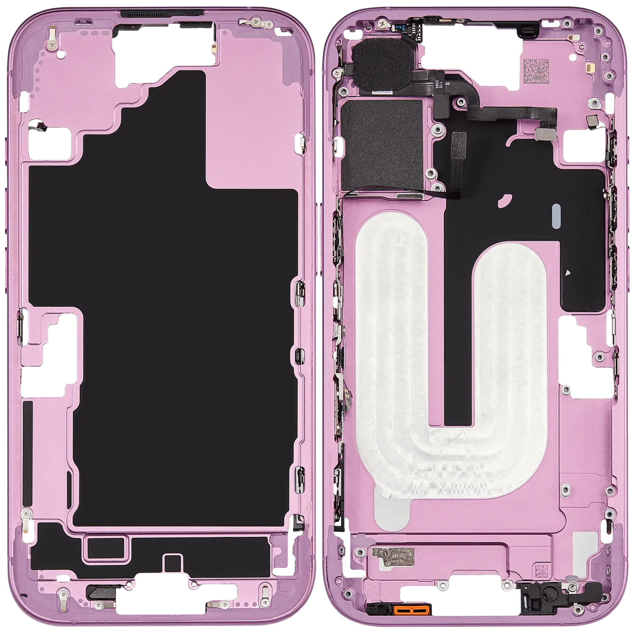 Mid-Frame Housing W/ Small Parts For iPhone 16 (US Version) (Pull) (Pink)