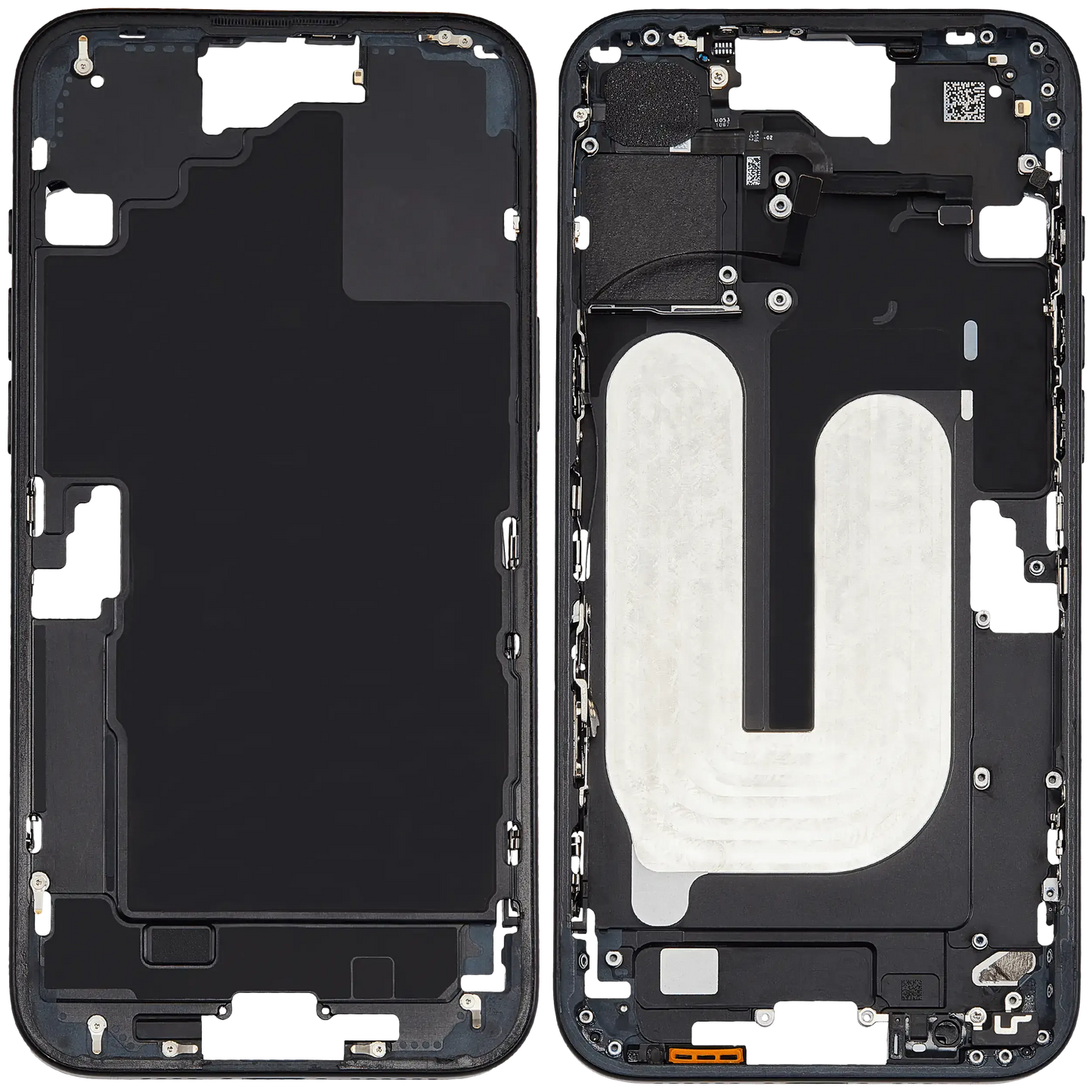 Mid-Frame Housing W/ Small Parts For iPhone 16 Plus (US Version) (Pull) (Black)