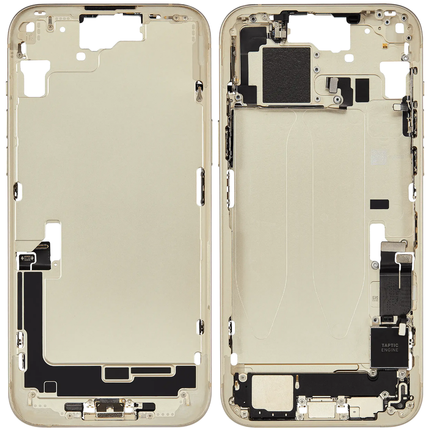 Mid-Frame Housing W/ Charging Port Flex & Small Parts For iPhone 15 Plus (EU / Global Version) (Pull) (Yellow)