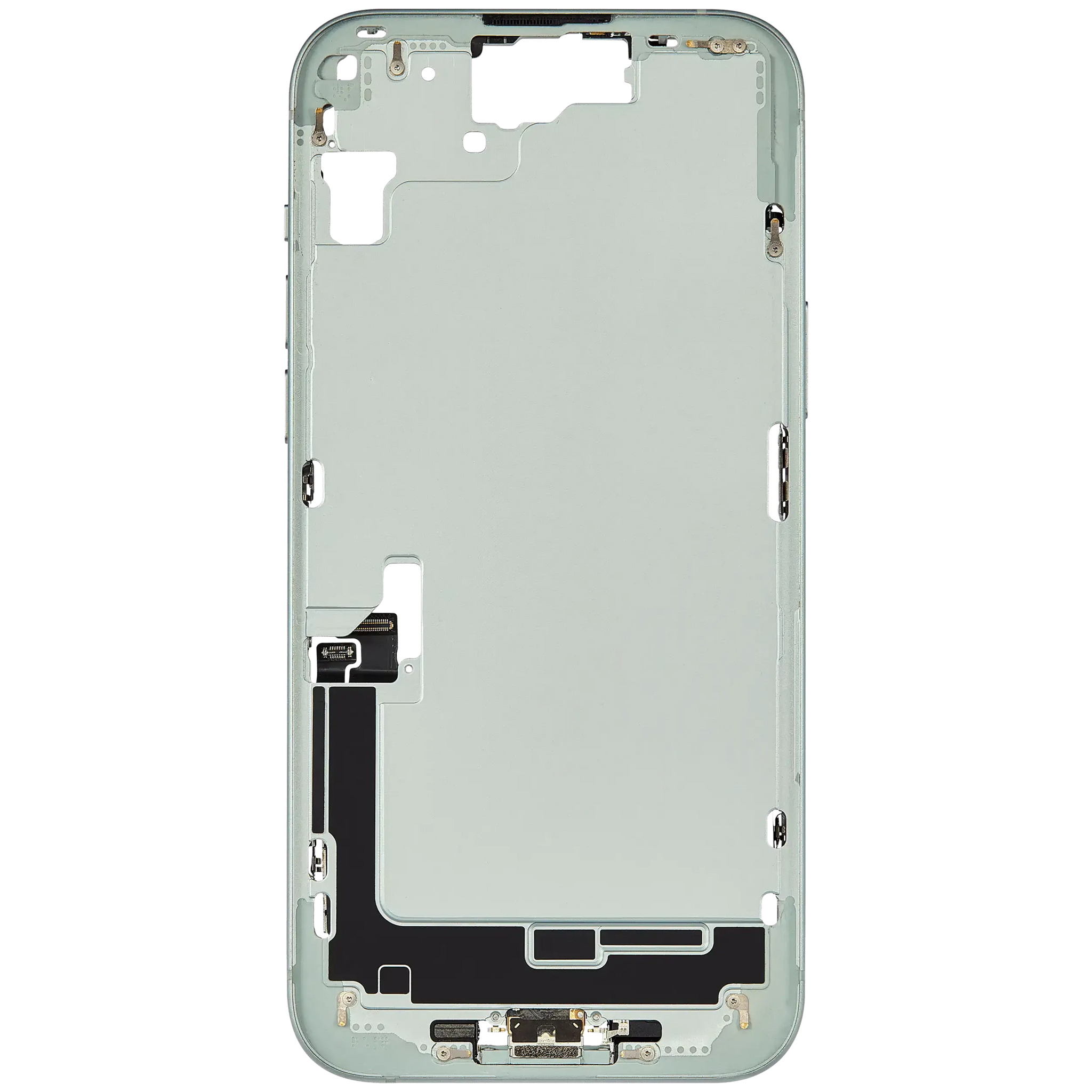 Mid-Frame Housing W/ Charging Port Flex & Small Parts For iPhone 15 Plus (EU / Global Version) (Pull) (Green)