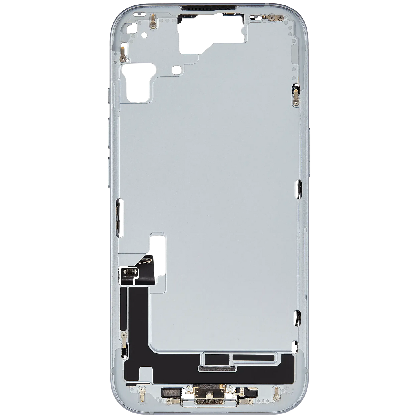 Mid-Frame Housing W/ Charging Port Flex & Small Parts For iPhone 15 (EU / Global Version) (Pull) (Blue)