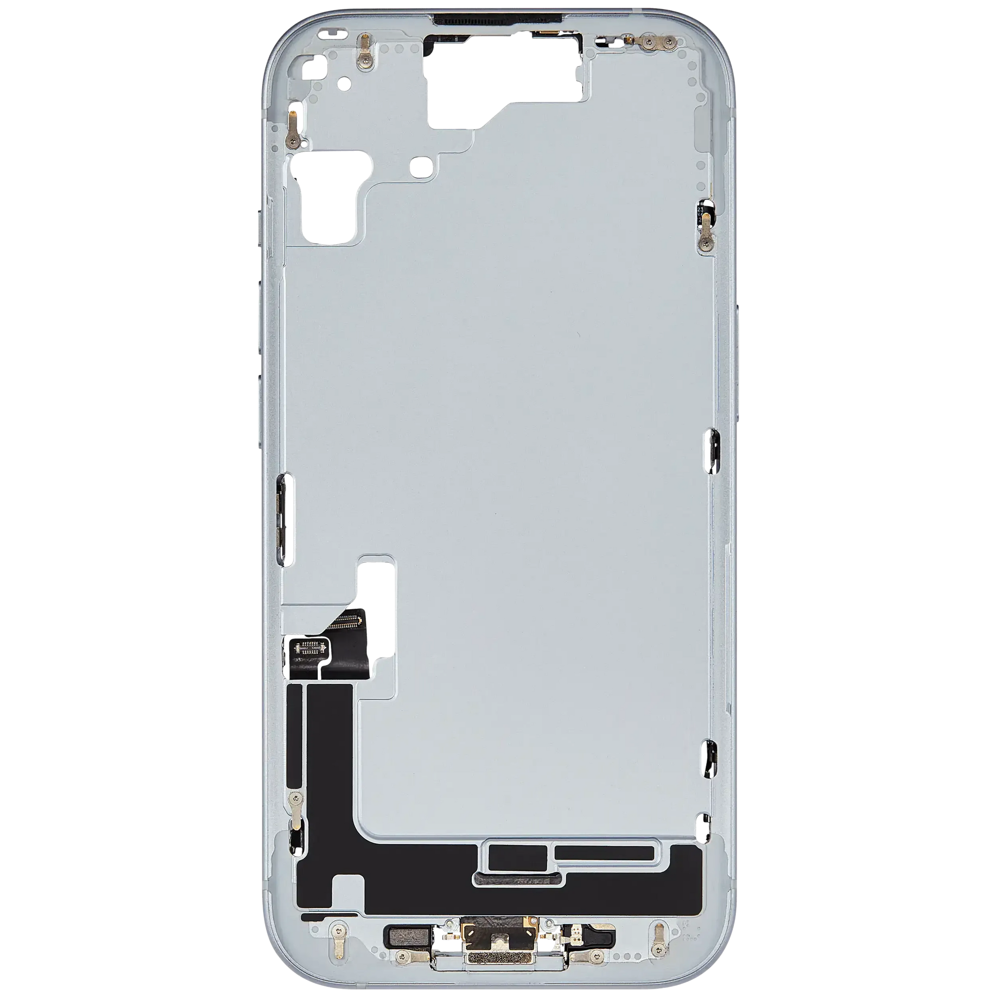 Mid-Frame Housing W/ Charging Port Flex & Small Parts For iPhone 15 (EU / Global Version) (Pull) (Blue)