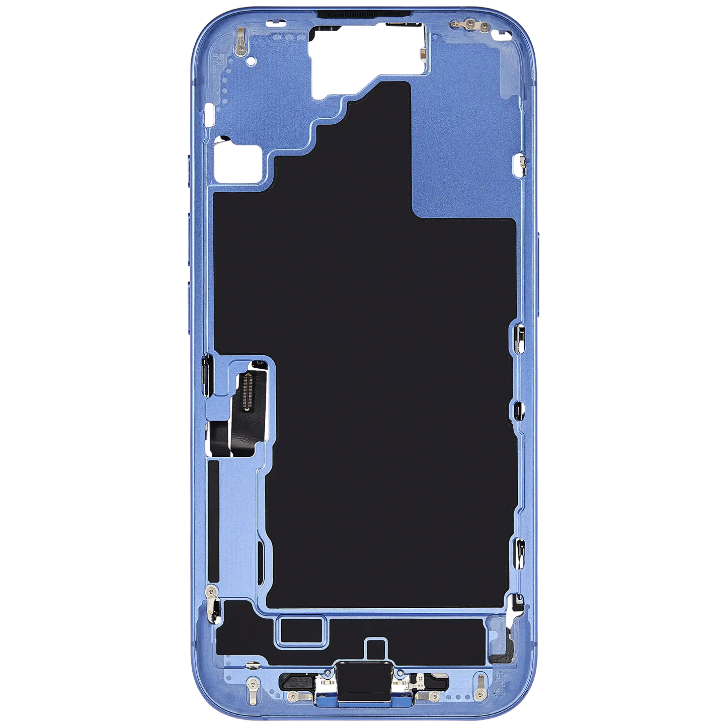 Mid-Frame Housing W/ Charging Port Flex & Small Parts For iPhone 16 (EU / Global Version) (Pull) (Ultramarine)