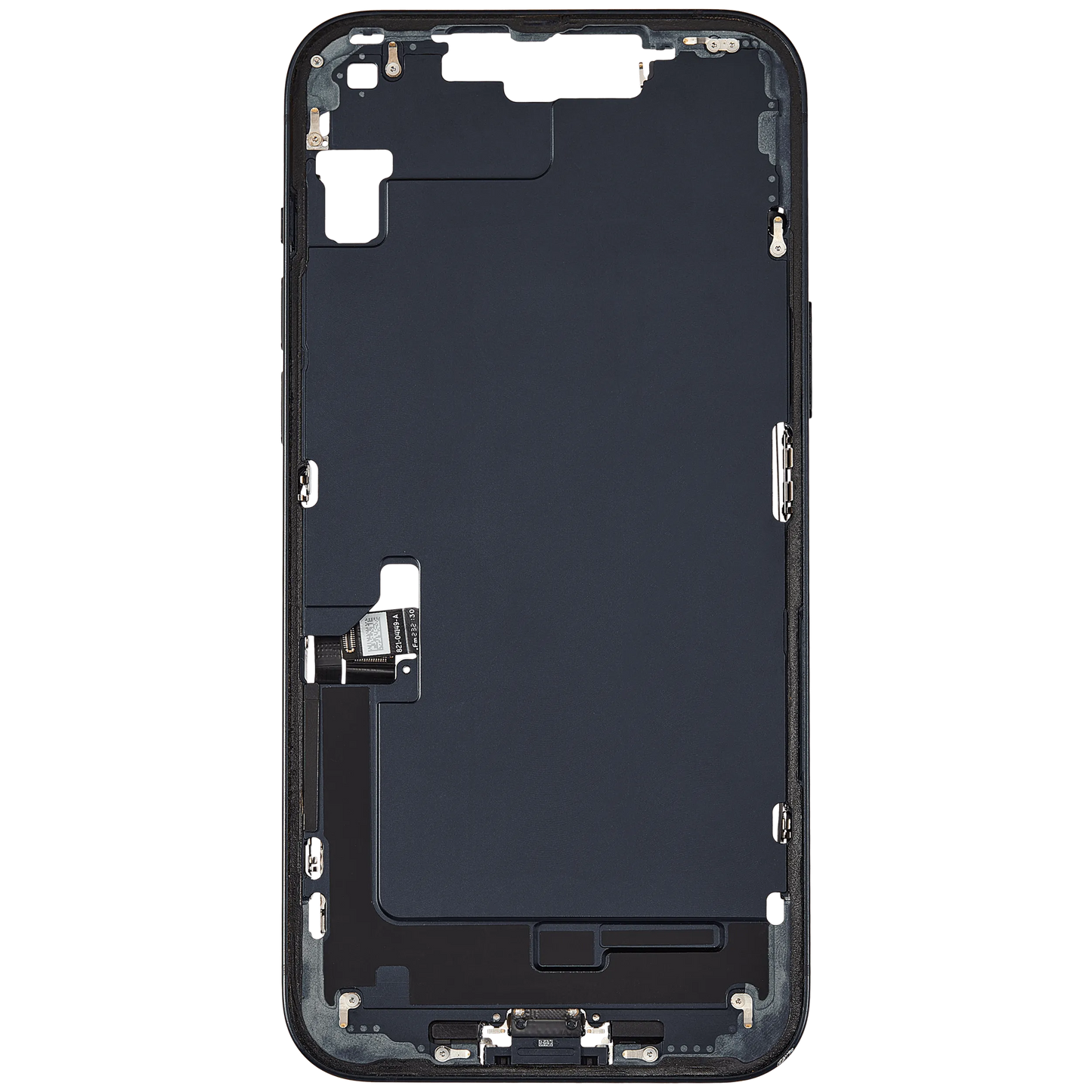 Mid-Frame Housing W/ Charging Port Flex & Small Parts For iPhone 14 Plus (US Version) (Pull) (Midnight)