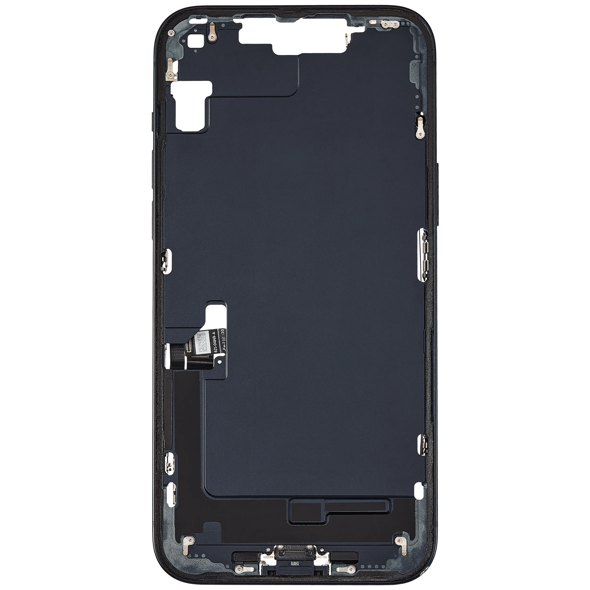 Mid-Frame Housing W/ Charging Port Flex & Small Parts For iPhone 14 Plus (US Version) (Pull) (Midnight)