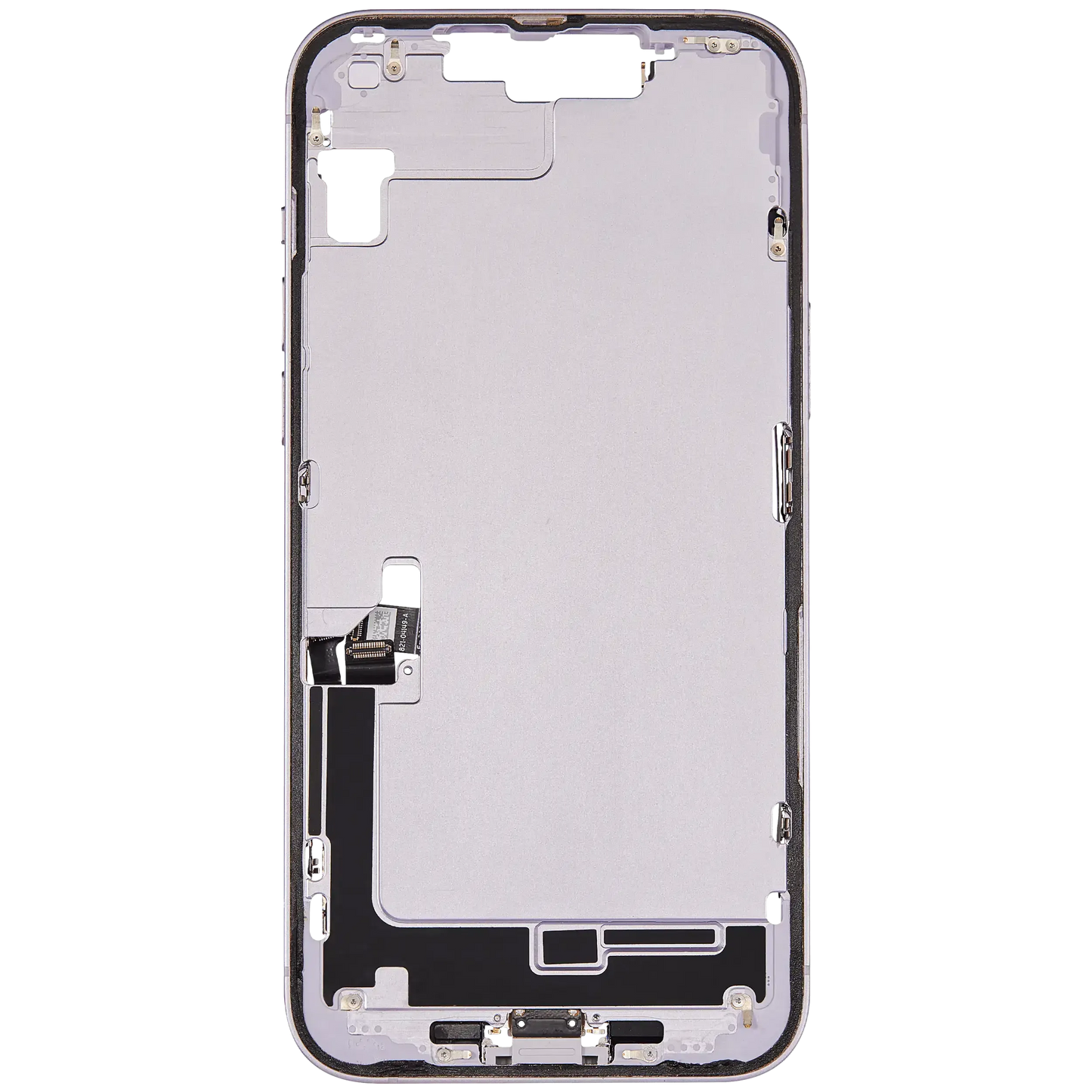 Mid-Frame Housing W/ Charging Port Flex & Small Parts For iPhone 14 Plus (US Version) (Pull) (Purple)