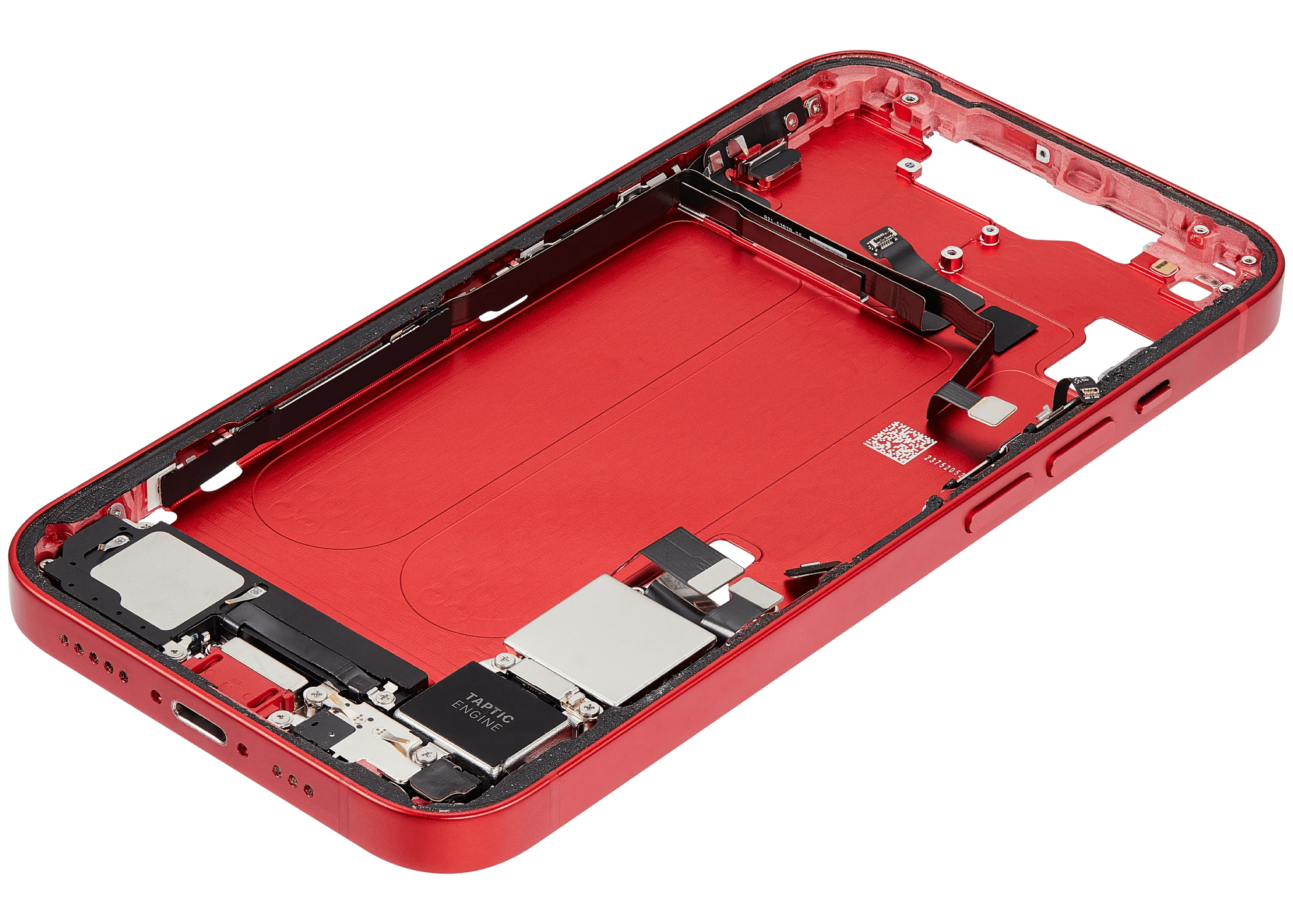 Mid-Frame Housing W/ Charging Port Flex & Small Parts For iPhone 14 (US Version) (Pull) (Red)