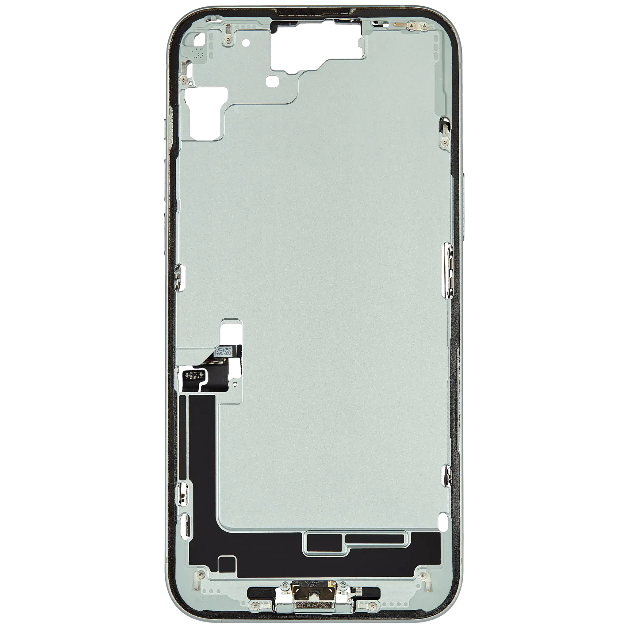 Mid-Frame Housing W/ Charging Port Flex & Small Parts For iPhone 15 Plus (US Version) (Pull) (Green)