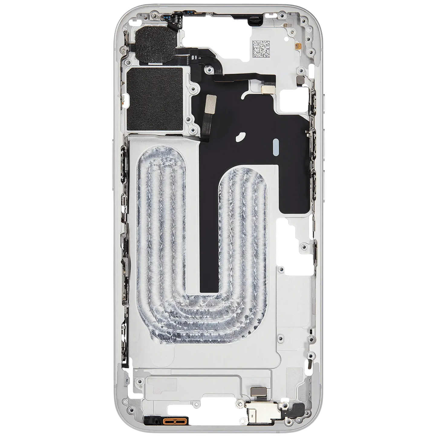 Mid-Frame Housing W/ Small Parts For iPhone 16 (EU / Global Version) (Pull) (White)