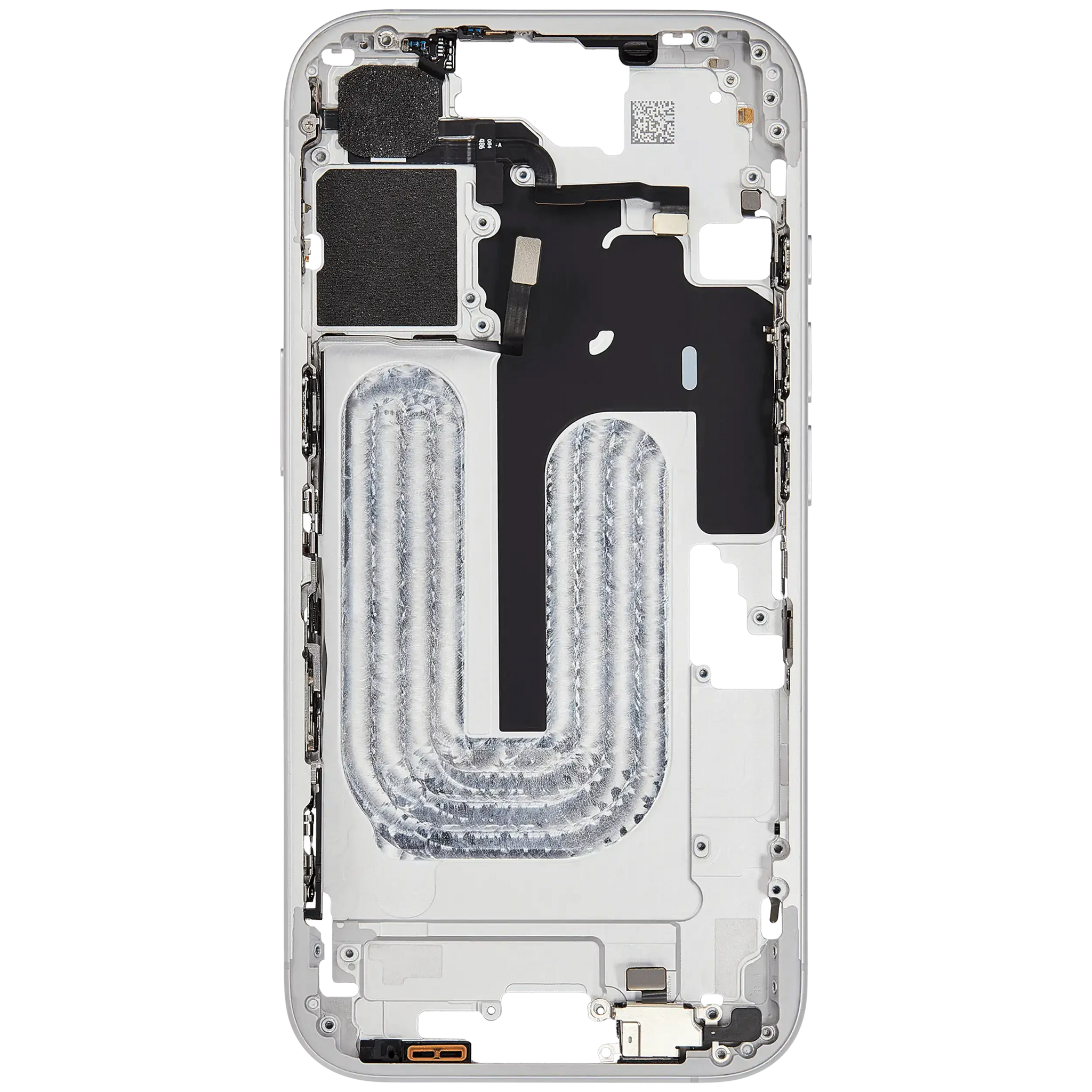Mid-Frame Housing W/ Small Parts For iPhone 16 (EU / Global Version) (Pull) (White)
