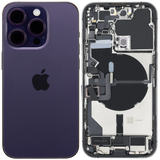 Back Housing W/ Charging Port Flex & Small Parts For iPhone 14 Pro (EU / Global Version) (Pull) (Deep Purple)