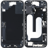 Mid-Frame Housing W/ Charging Port Flex & Small Parts For iPhone 16 Plus (EU / Global Version) (Pull) (Black)