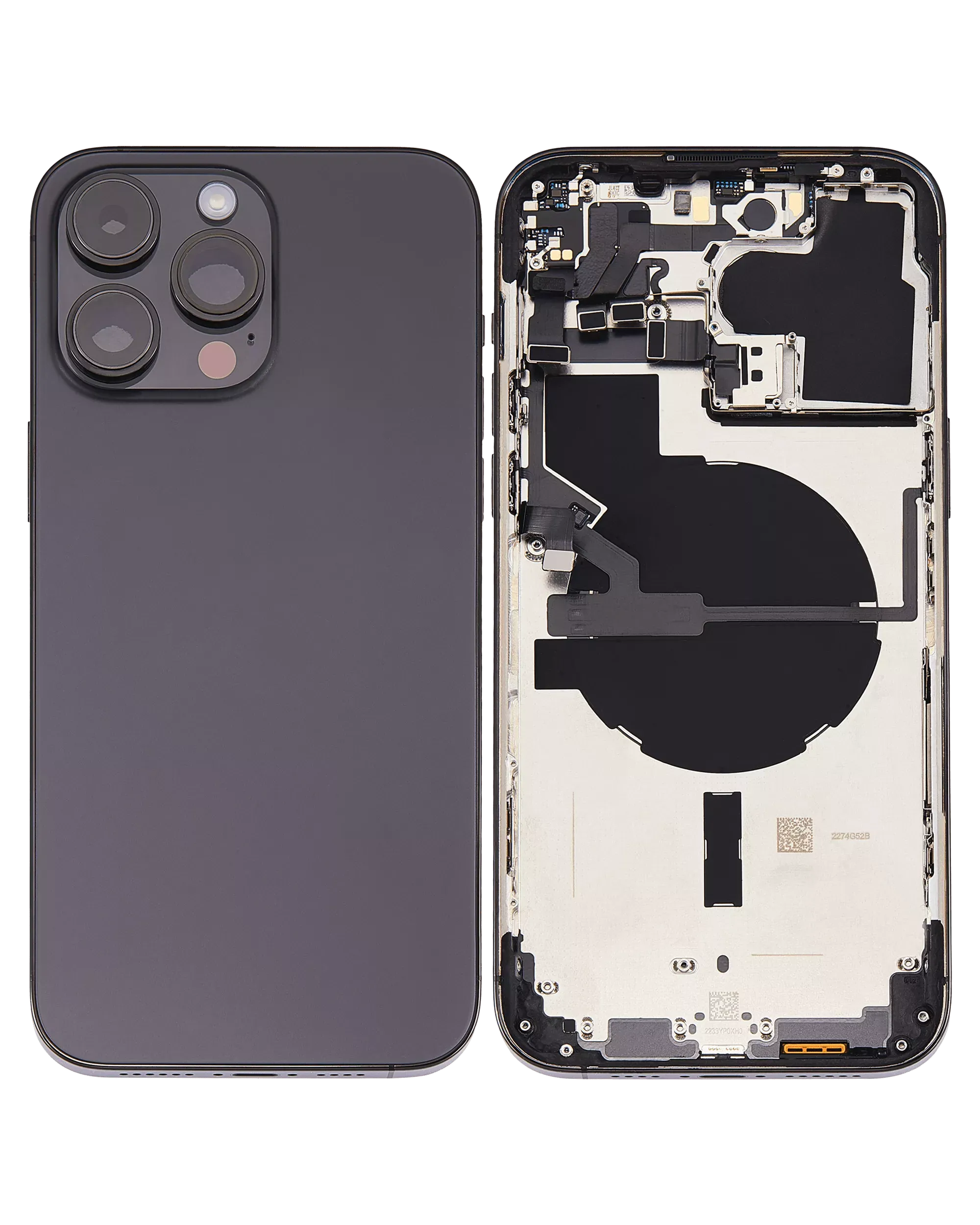 Back Housing W/ Small Parts For iPhone 14 Pro Max (US Version) (Pull) (Space Black)