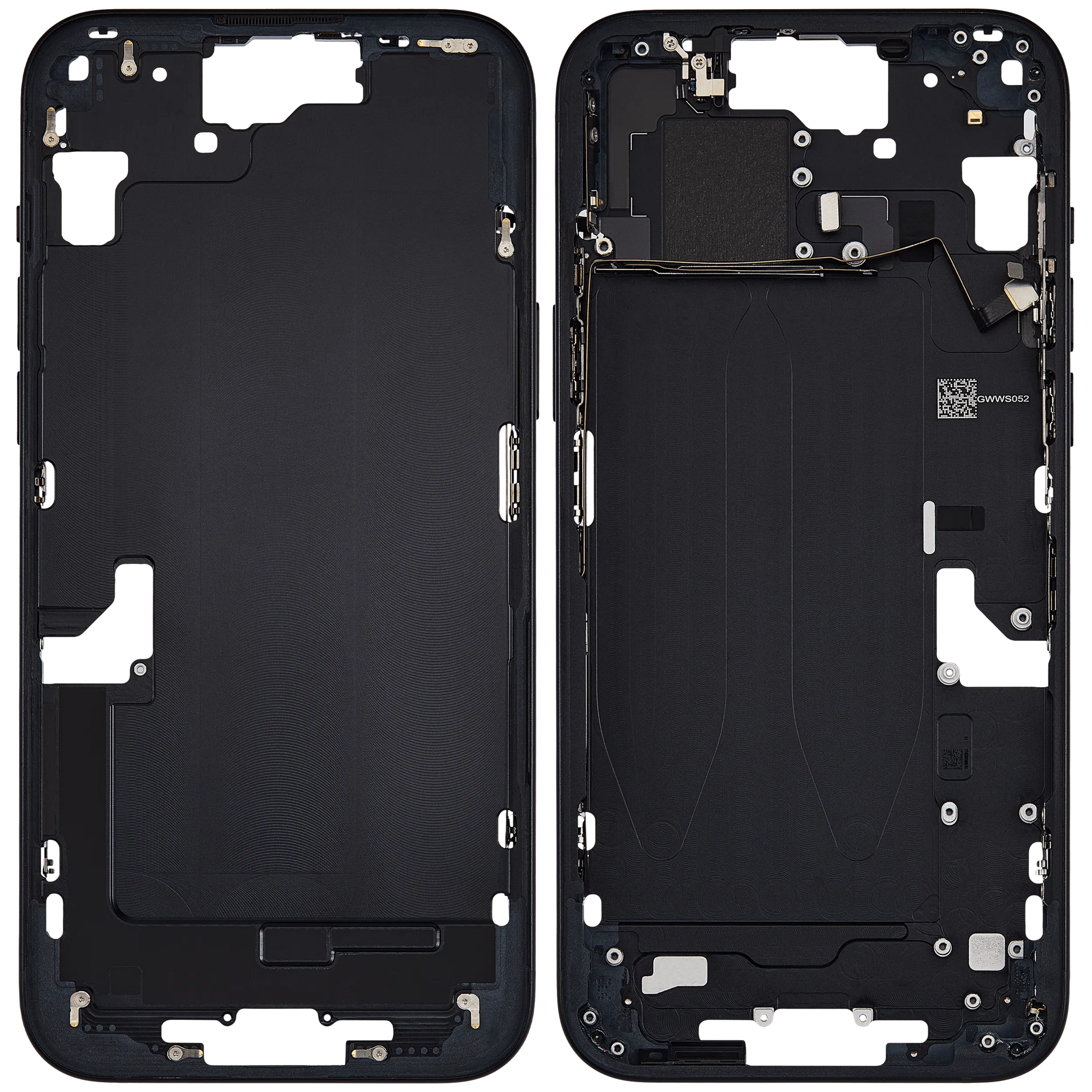 Mid-Frame Housing W/ Small Parts For iPhone 15 Plus (US Version) (Pull) (Black)
