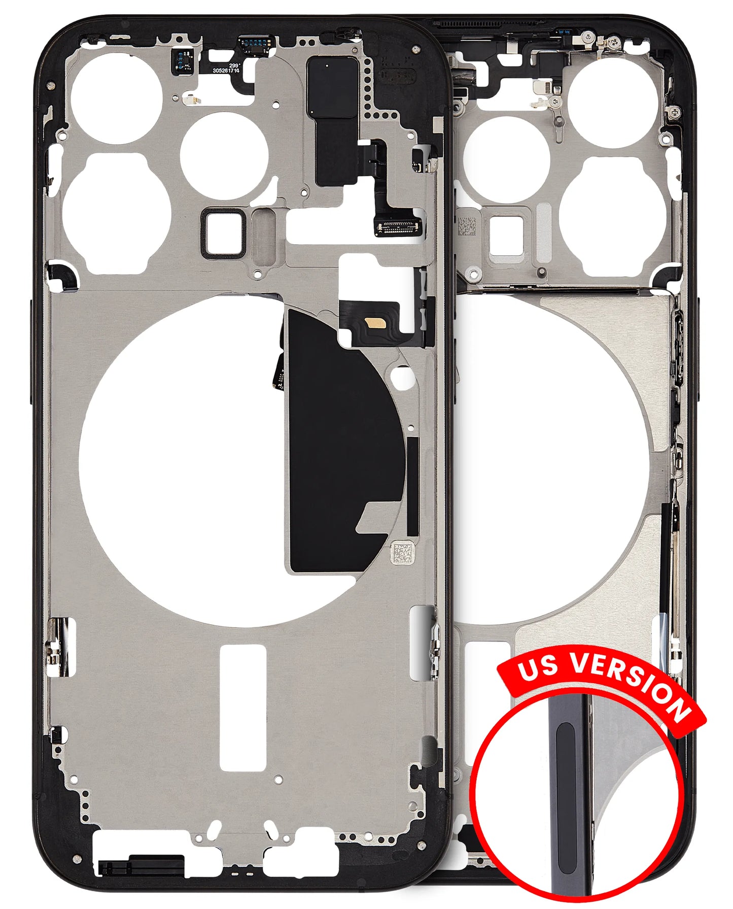 Mid-Frame Housing W/ Small Parts For iPhone 15 Pro (US Version) (Pull) (Black Titanium)