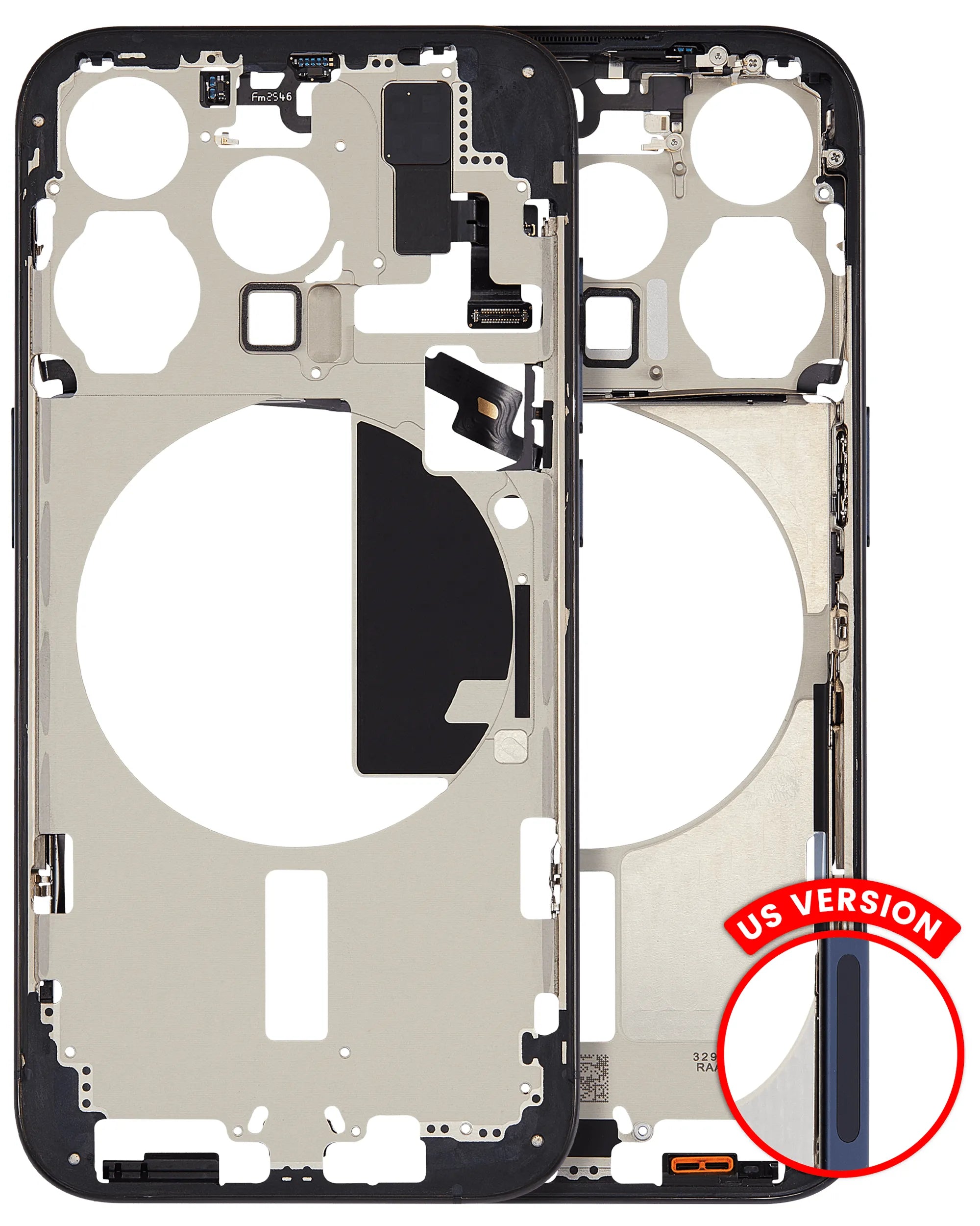 Mid-Frame Housing W/ Small Parts For iPhone 15 Pro (US Version) (Pull) (Blue Titanium)