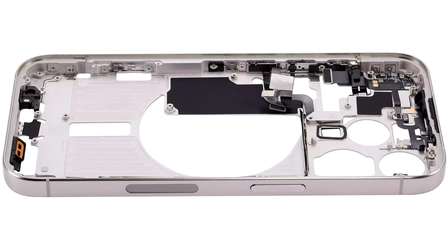 Mid-Frame Housing W/ Small Parts For iPhone 15 Pro (US Version) (Pull) (White Titanium)