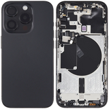 Back Housing W/ Small Parts Compatible For iPhone 15 Pro (US Version) (Pull) (Black Titanium)