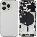Back Housing W/ Small Parts For iPhone 15 Pro (US Version) (Pull) (White Titanium)