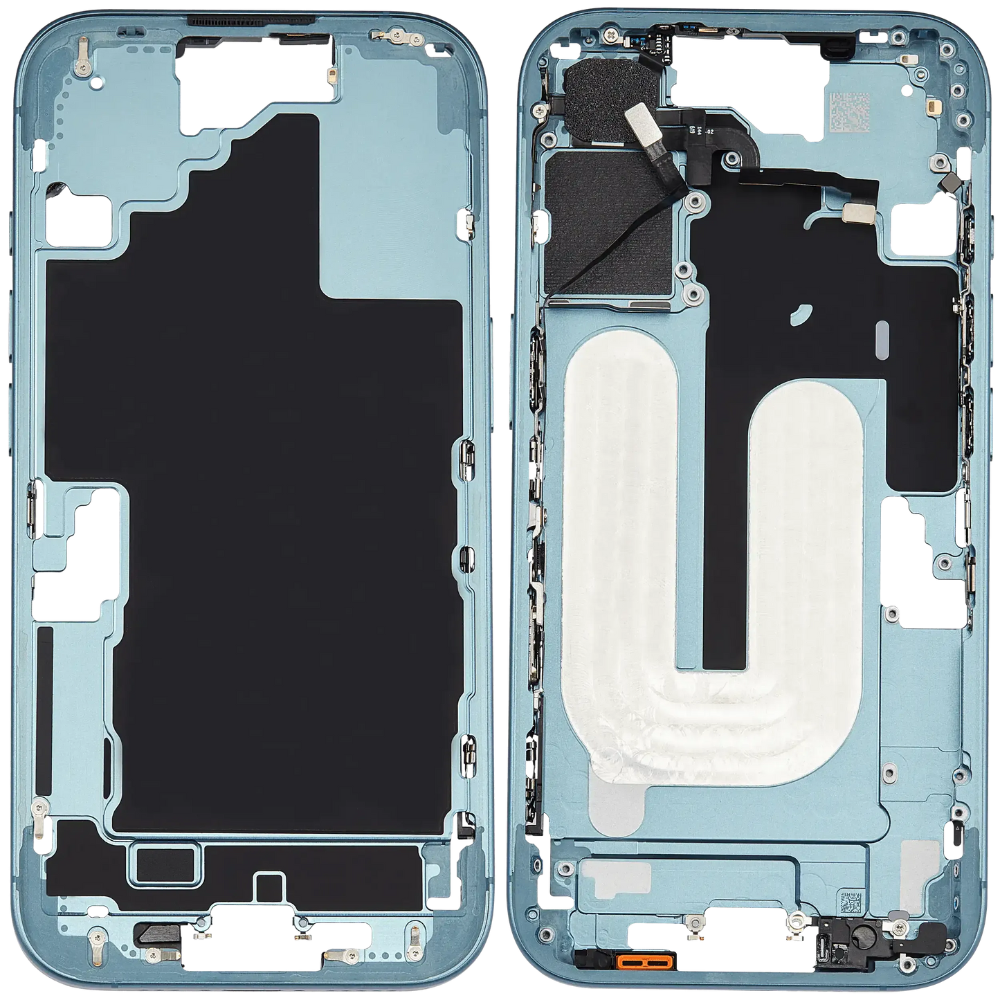 Mid-Frame Housing W/ Small Parts For iPhone 16 (US Version) (Pull) (Teal)