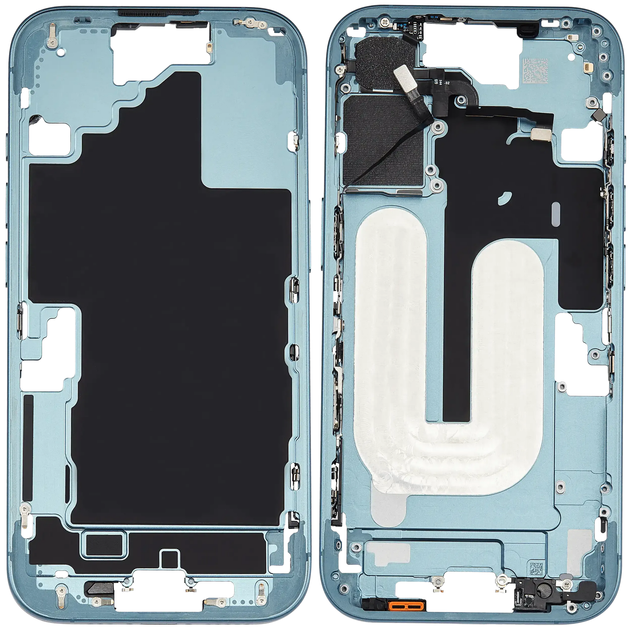 Mid-Frame Housing W/ Small Parts For iPhone 16 (US Version) (Pull) (Teal)