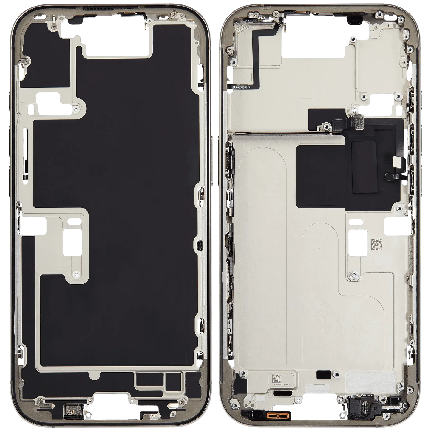 Mid-Frame Housing W/ Small Parts For iPhone 16 Pro (EU / Global Version) (Pull) (Natural Titanium)