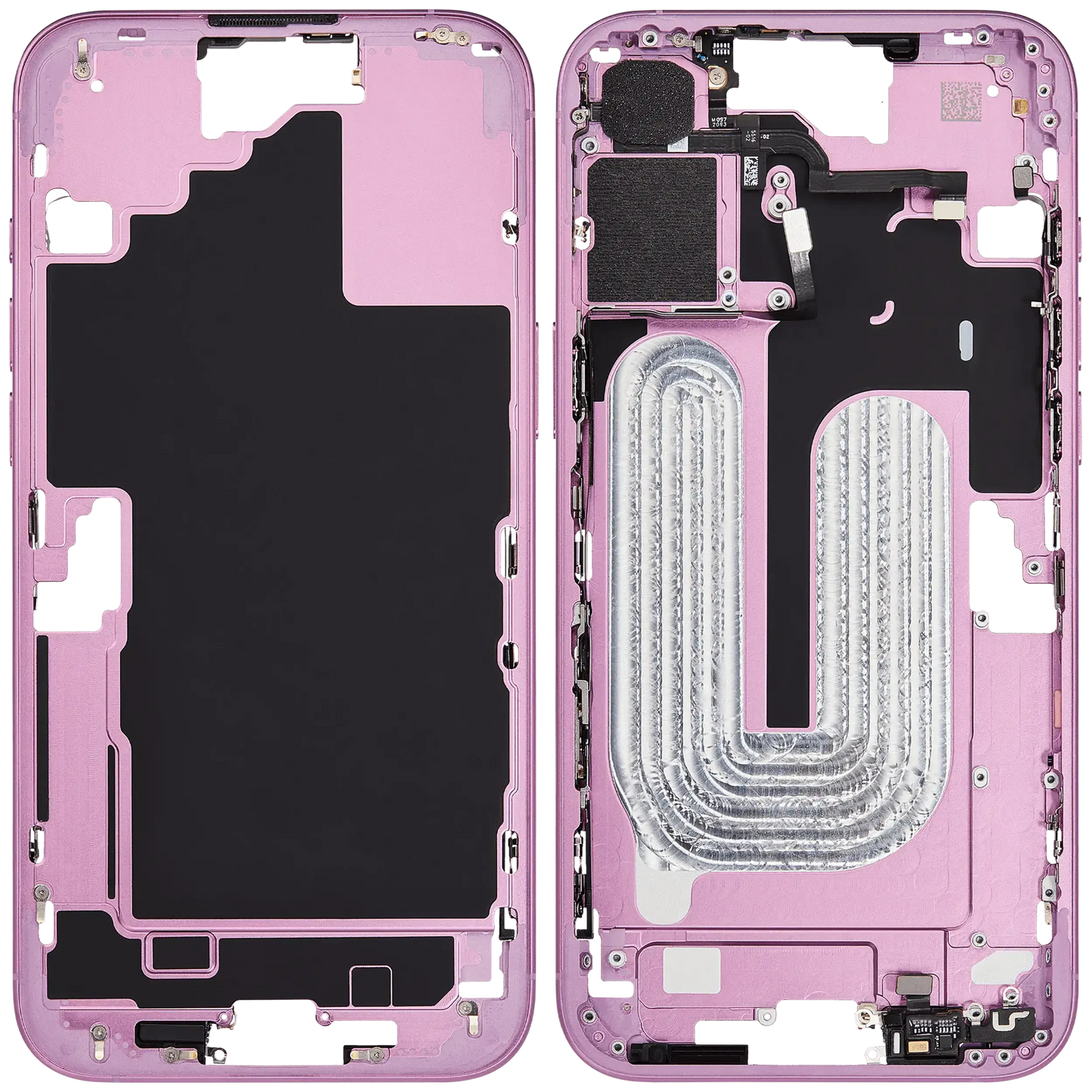 Mid-Frame Housing W/ Small Parts For iPhone 16 Plus (EU / Global Version) (Pull) (Pink)