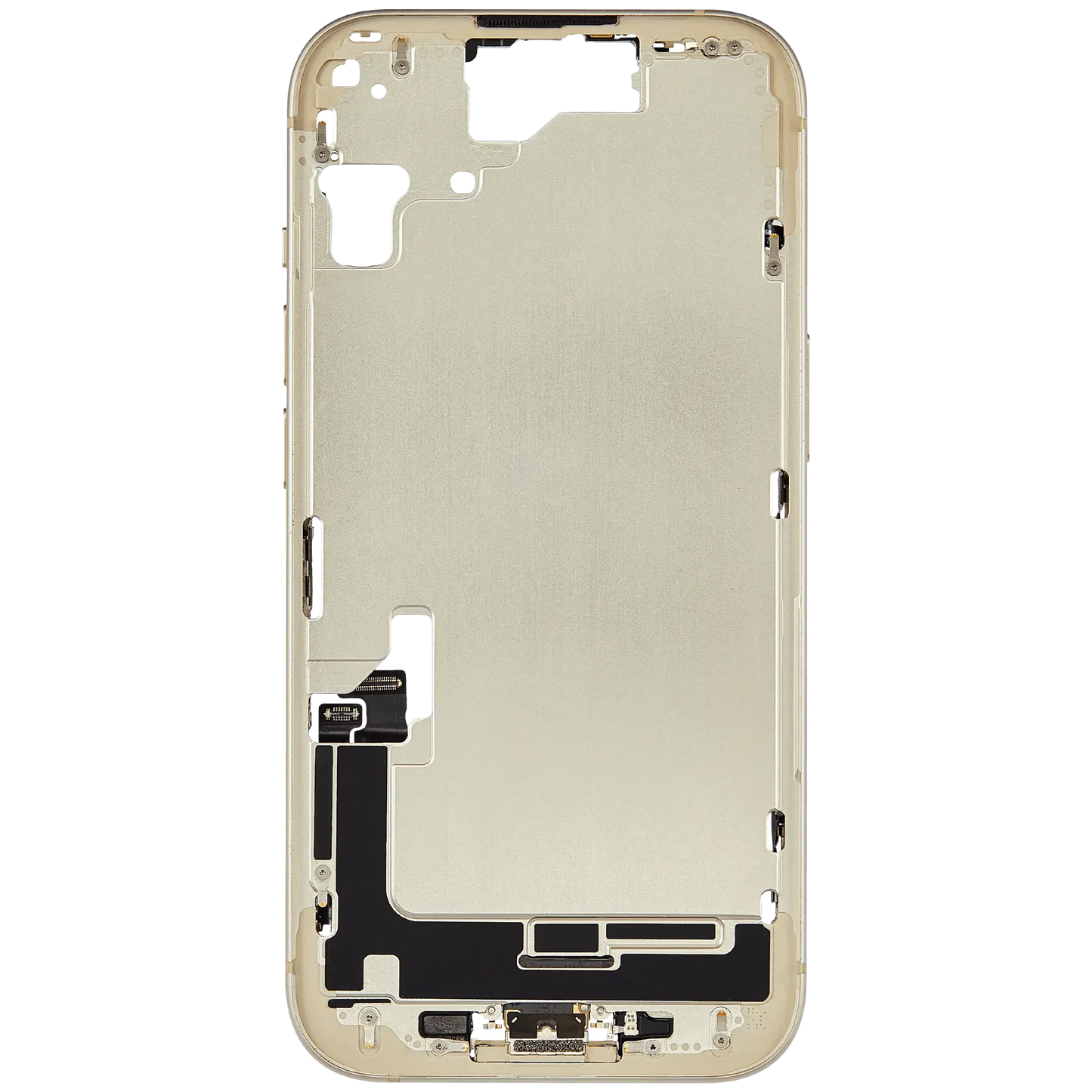 Mid-Frame Housing W/ Charging Port Flex & Small Parts For iPhone 15 (EU / Global Version) (Pull) (Yellow)