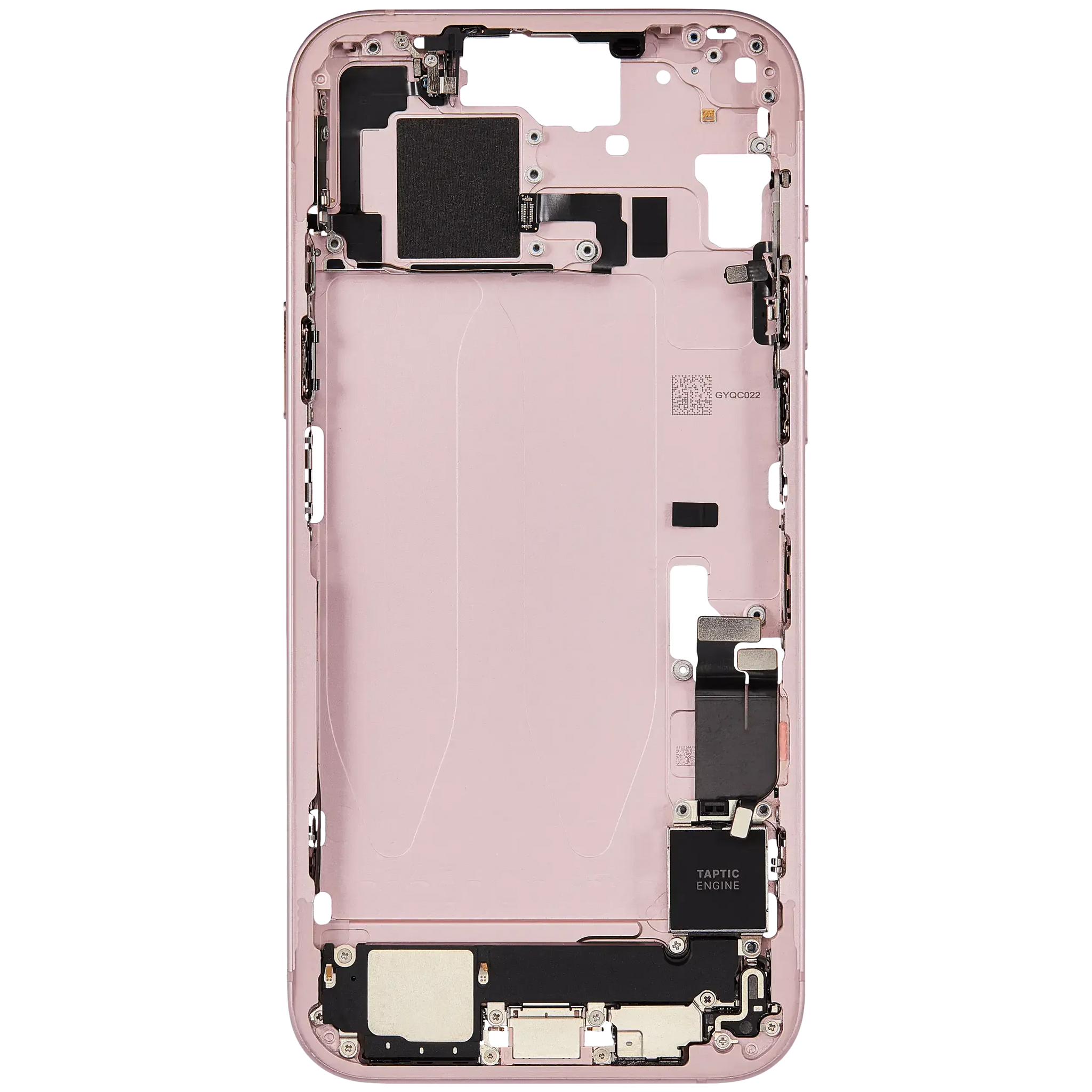 Mid-Frame Housing W/ Charging Port Flex & Small Parts For iPhone 15 Plus (EU / Global Version) (Pull) (Pink)