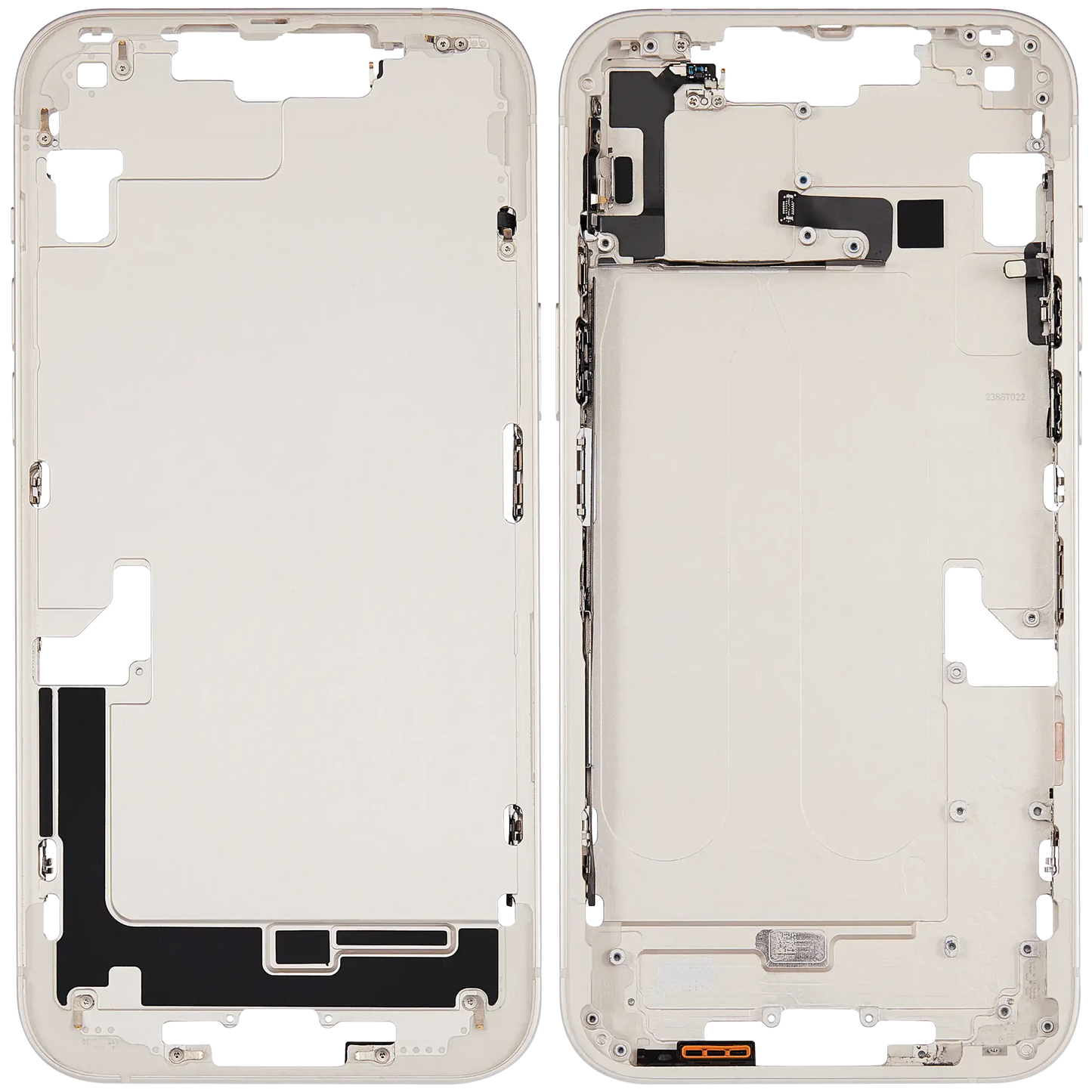Mid-Frame Housing W/ Small Parts For iPhone 14 Plus (EU / Global Version) (Pull) (Starlight)