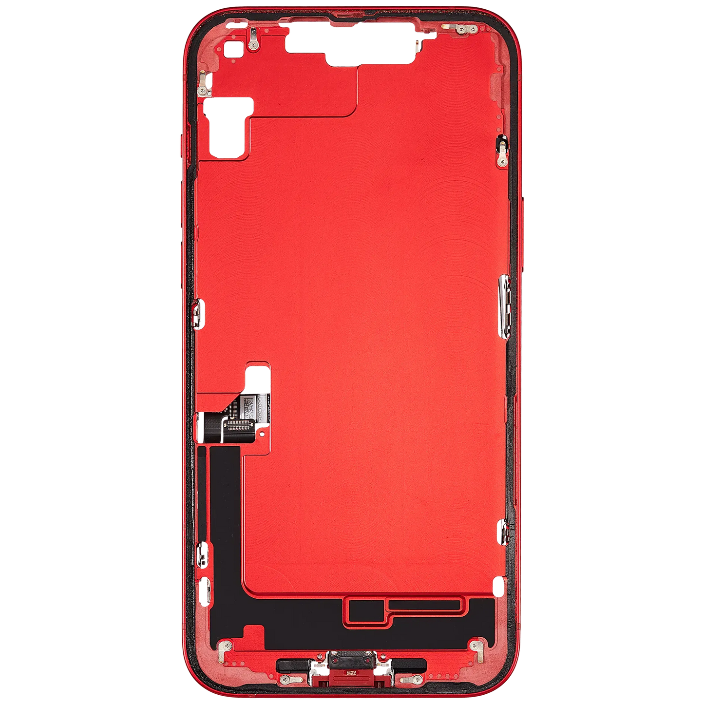 Mid-Frame Housing W/ Charging Port Flex & Small Parts For iPhone 14 Plus (US Version) (Pull) (Red)